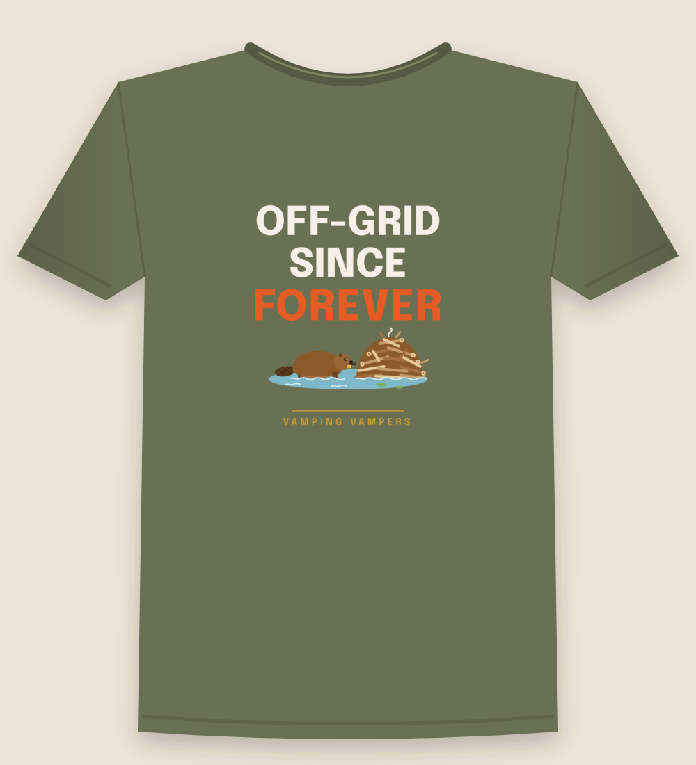 Off-Grid Since Forever T-shirt in Moss