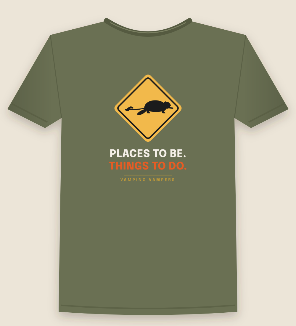 Places to Be, Things to Do T-shirt in Moss